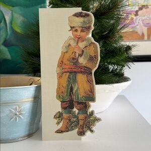 Christmas Cards Vintage Inspired Dutch Boy in Traditional Costume (6) Italy